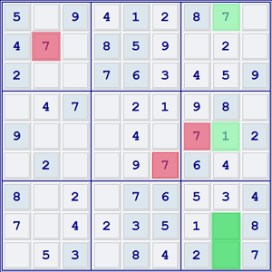 Box 9 constrains the rest of column 8.