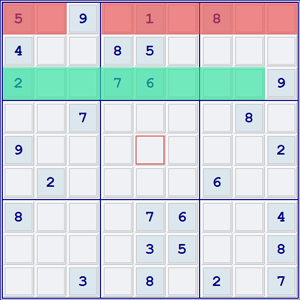 What cells do the pair of 9's affect?